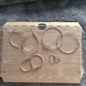 Set of Four Hoop Earrings